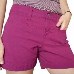 Athleta Dipper Shorts Pink Purple Size 16 Quick Dry 4" Inseam Pockets Casual